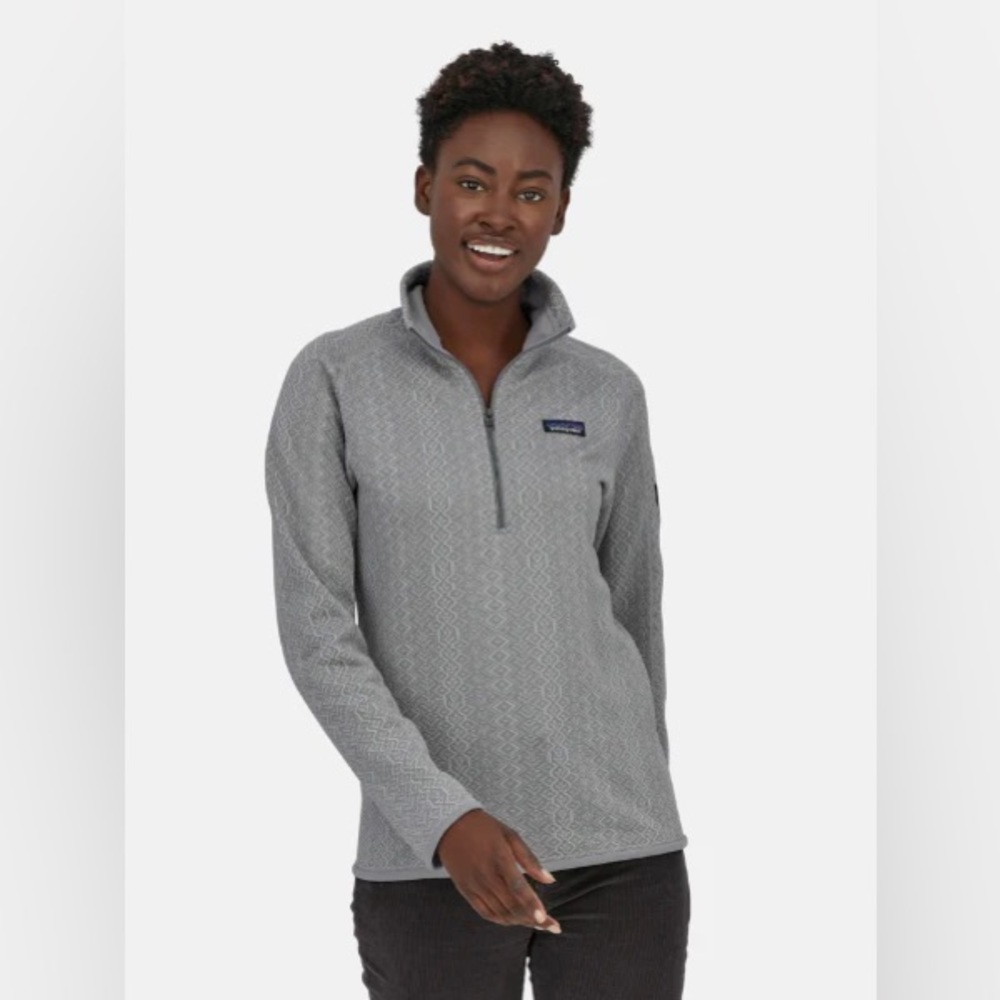 Patagonia Women’s Better Sweater ¼ Zip Fleece Frozen Jaquard Salt Grey Medium